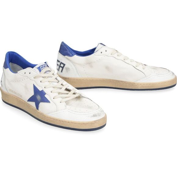 White/Metallic Blue Sneaker by Deluxe Brand for Men - SS24 Collection - Picture 3 of 4